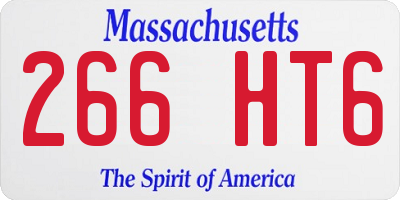 MA license plate 266HT6
