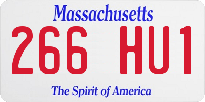 MA license plate 266HU1