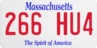 MA license plate 266HU4