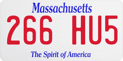 MA license plate 266HU5