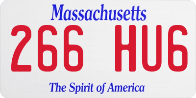 MA license plate 266HU6
