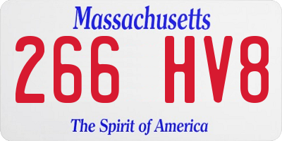 MA license plate 266HV8