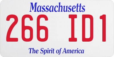 MA license plate 266ID1