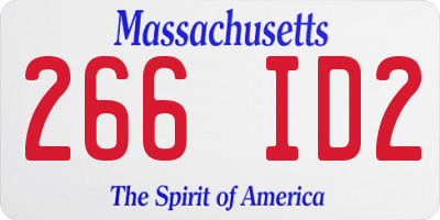 MA license plate 266ID2