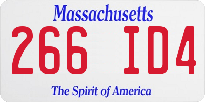 MA license plate 266ID4