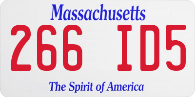 MA license plate 266ID5