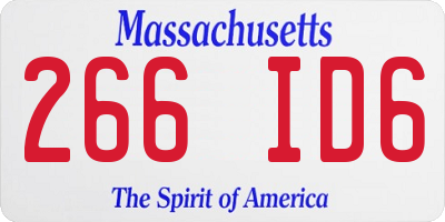 MA license plate 266ID6