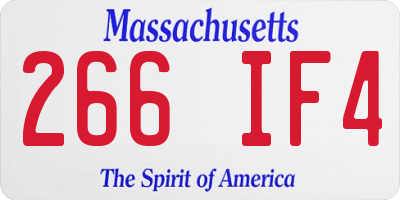 MA license plate 266IF4