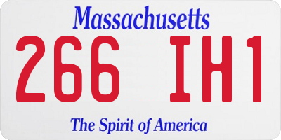 MA license plate 266IH1