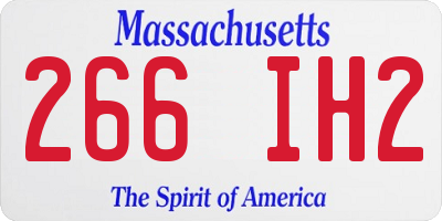 MA license plate 266IH2