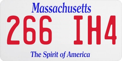 MA license plate 266IH4