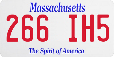 MA license plate 266IH5