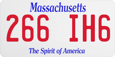 MA license plate 266IH6