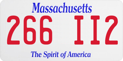MA license plate 266II2