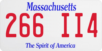 MA license plate 266II4