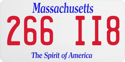 MA license plate 266II8