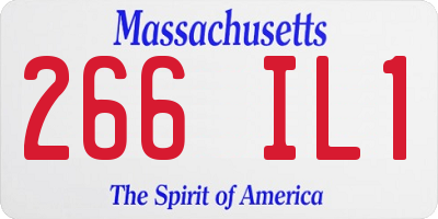 MA license plate 266IL1