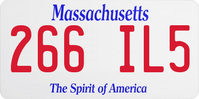MA license plate 266IL5