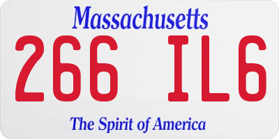 MA license plate 266IL6