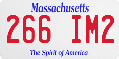 MA license plate 266IM2