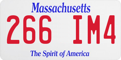MA license plate 266IM4
