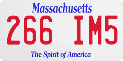 MA license plate 266IM5