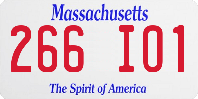 MA license plate 266IO1