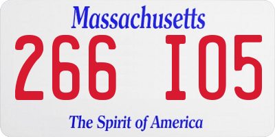 MA license plate 266IO5