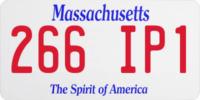MA license plate 266IP1