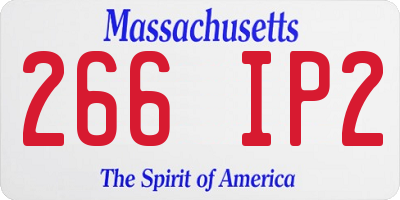 MA license plate 266IP2