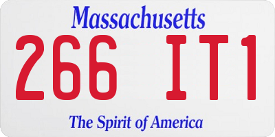 MA license plate 266IT1