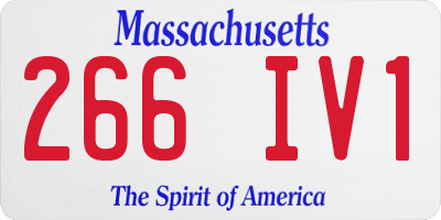 MA license plate 266IV1