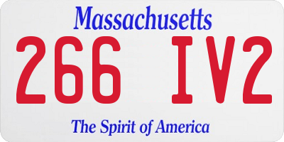 MA license plate 266IV2