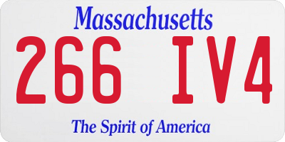 MA license plate 266IV4