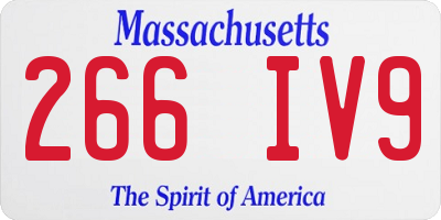 MA license plate 266IV9