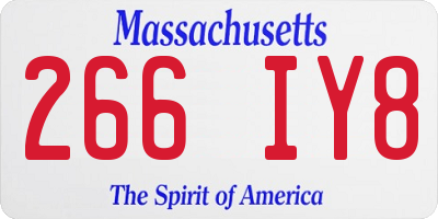 MA license plate 266IY8