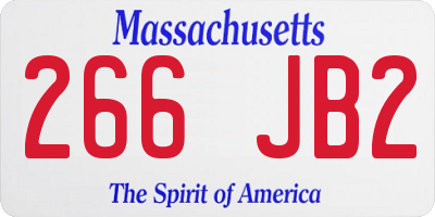MA license plate 266JB2