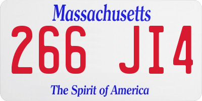MA license plate 266JI4
