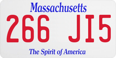 MA license plate 266JI5