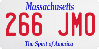 MA license plate 266JM0