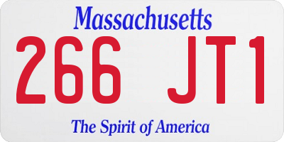 MA license plate 266JT1