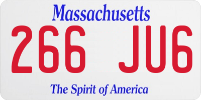 MA license plate 266JU6