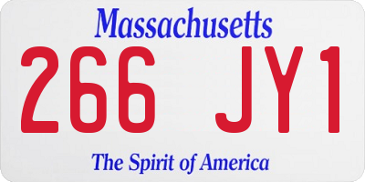 MA license plate 266JY1