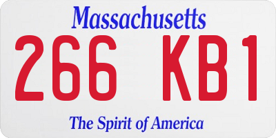 MA license plate 266KB1