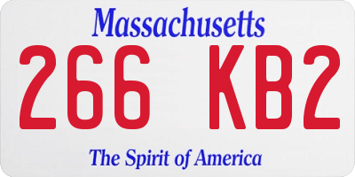 MA license plate 266KB2