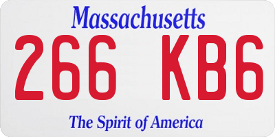 MA license plate 266KB6