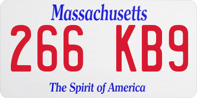 MA license plate 266KB9