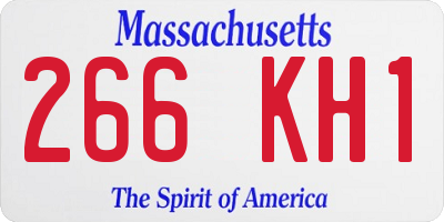 MA license plate 266KH1
