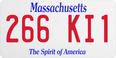 MA license plate 266KI1