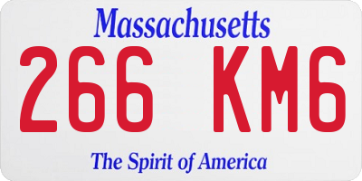 MA license plate 266KM6
